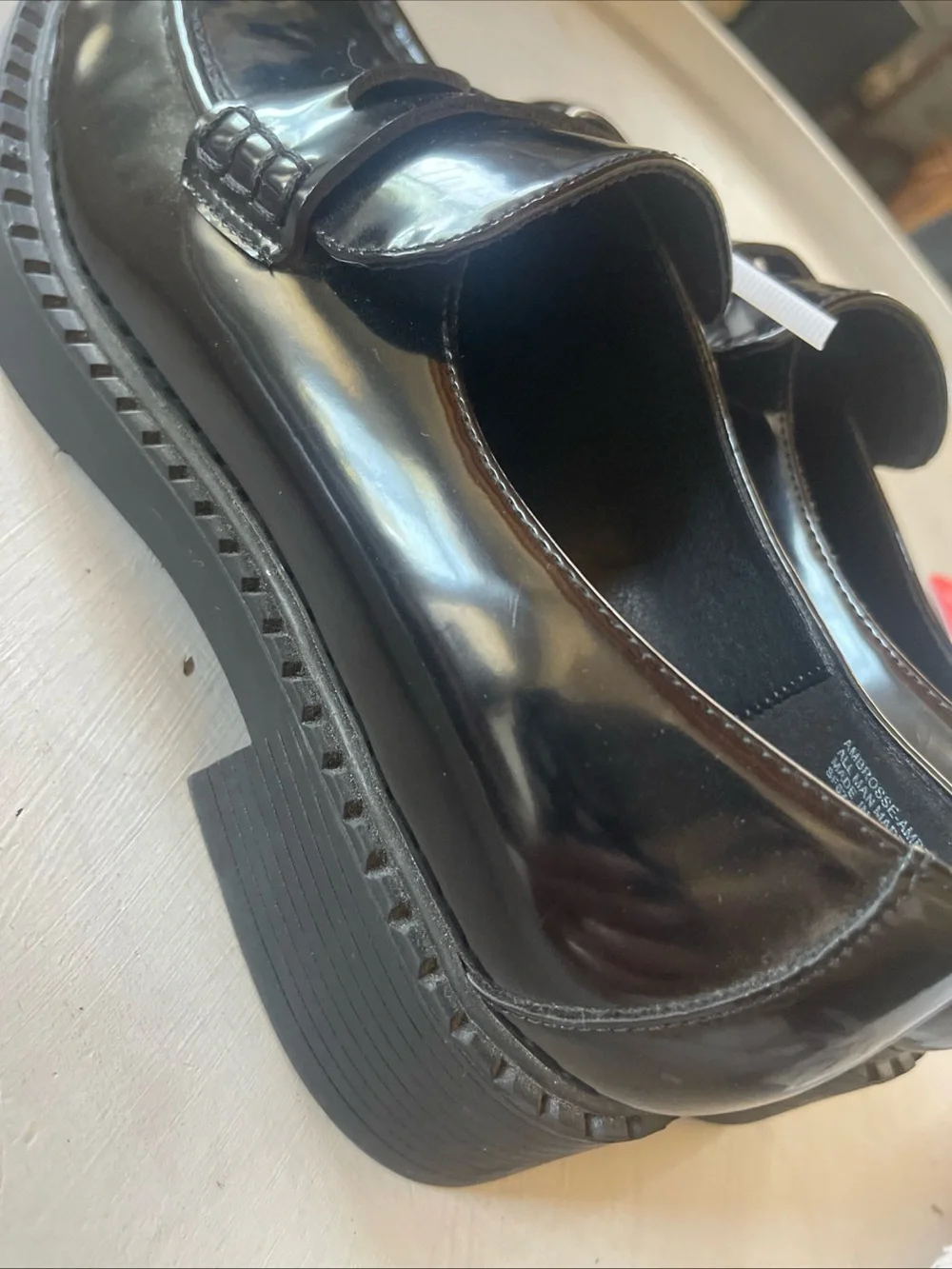 Madden Girl Black Patent Platform Loafers